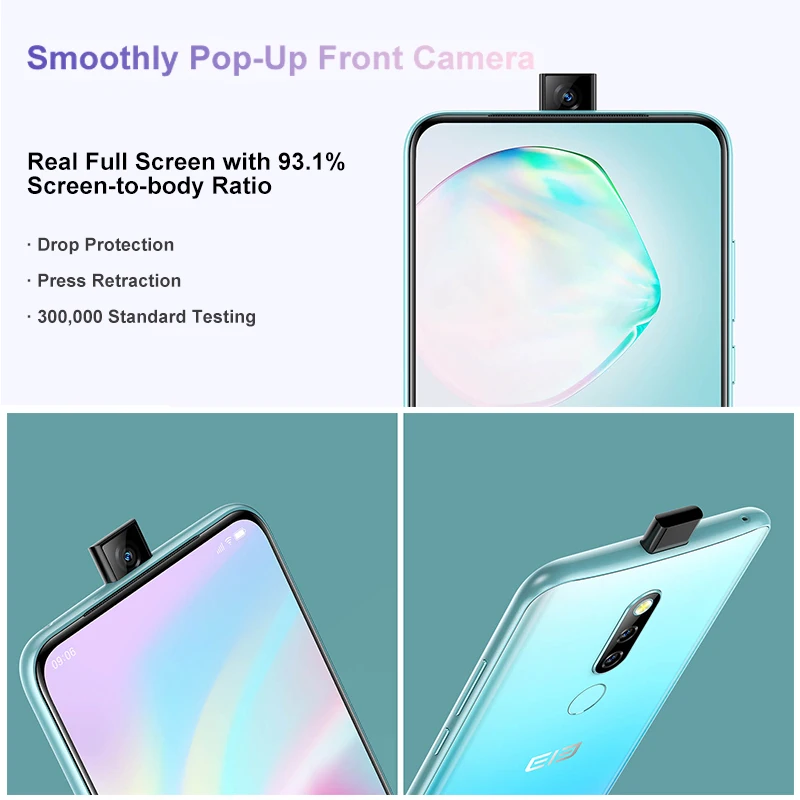  ELEPHONE PX Helio MT6763 Octa Core Smartphone 4GB 64GB 6.53'' FHD+ Screen 16MP Pop-Up Front Cam 330
