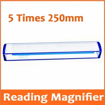 

5X 250mm Acrylic Cylinder Magnifying Glass Loupe Magnifier Children Toy Gift Ruler for Old Man Reading Newspaper with Ruler