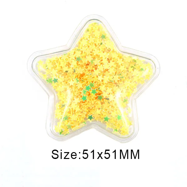 5 шт., прозрачные блестящие нашивки в форме звезды/сердца, аппликации с блестками для детских головных уборов, аксессуары для шитья, нашивки для одежды - Цвет: Star 05