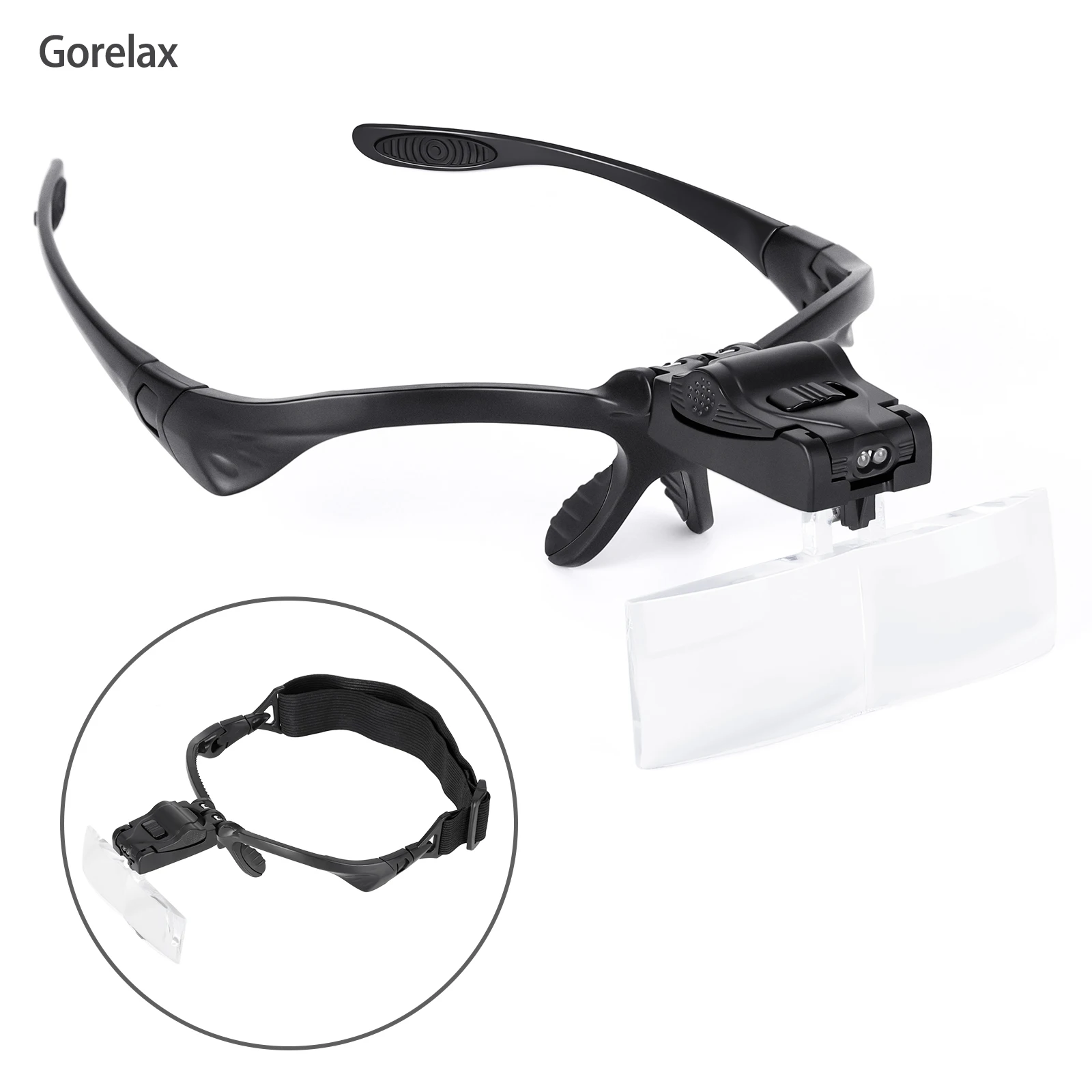 Headband Magnifying Glasses With Led Light 1X 1.5X 2X 2.5X 3.5X Lens Replacement Loupe Magnifier For Reading Repair Experiment |