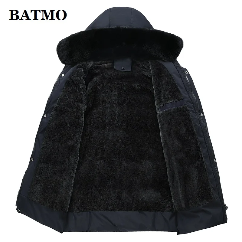 BATMO Новое поступление зимние высококачественные мужские парки с капюшоном, мужские куртки с капюшоном 2700