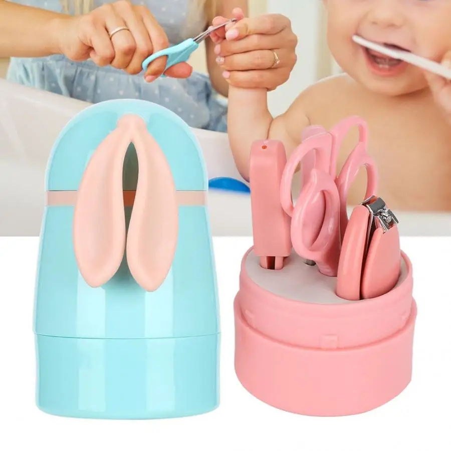 Детский набор для ухода за ногтями, детские ножницы для стрижки ногтей, пинцет, маникюрный набор, подарок для беременных мам, безопасный для новорожденных волос, набор для ухода за ногтями с коробкой