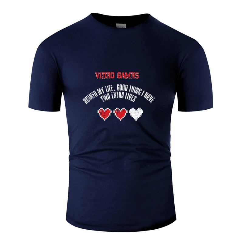 Men-Navy Blue Дизайн Юмор геймер игровой подарок идея Ботан футболка узор Черная Мужская футболка сумасшедшие короткий рукав европейский размер S-5xl - Цвет: Men-Navy Blue