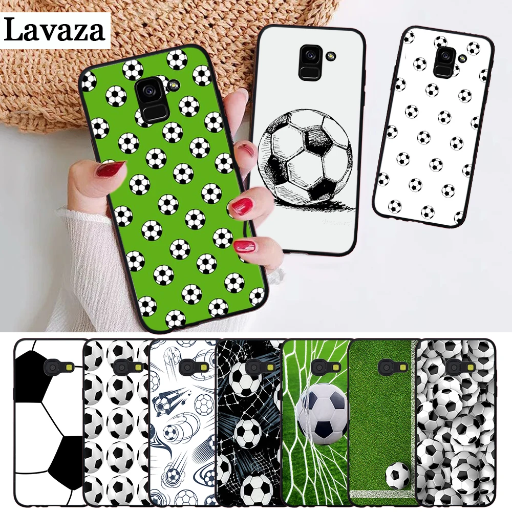 Football Soccer Ball on water Silicone Case for Samsung J4 Core 2018 Plus J6 Prime J7 Duo J8 Note 8 9 10 | Мобильные телефоны и