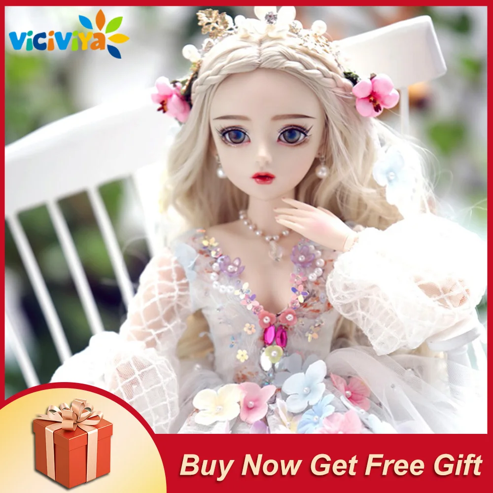 VICIVIYA 60 см 1/3 Bjd кукла на свадьбу для девочки сменная глаза игрушки макияж Магазин