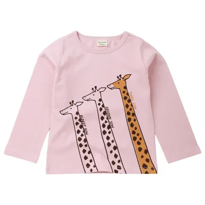 Otoño niños Топы великолепные футболки с принтом кошек niños ropa niños Футболки - Цвет: MF8618 pink
