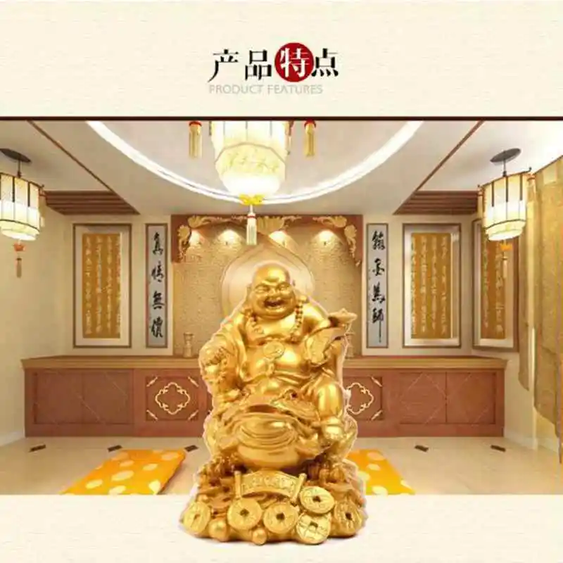 Смеющийся китайский фэн шуй Будда богатство жаба Цзинь Чан Чу деньги удача достаток QDD9782