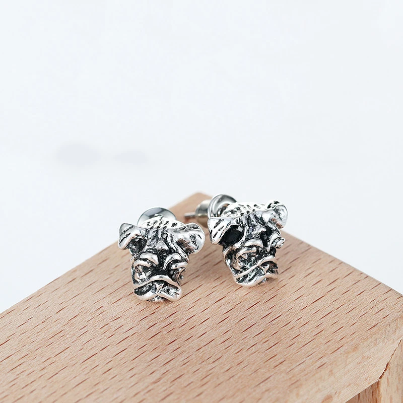 G2016SL Летний стиль хиппи шикарная французская шпилька в виде бульдога серьги эльф Уши манжеты Pendiente Animl серьги с собаками для женщин хорошее ювелирное изделие - Окраска металла: G2016SL