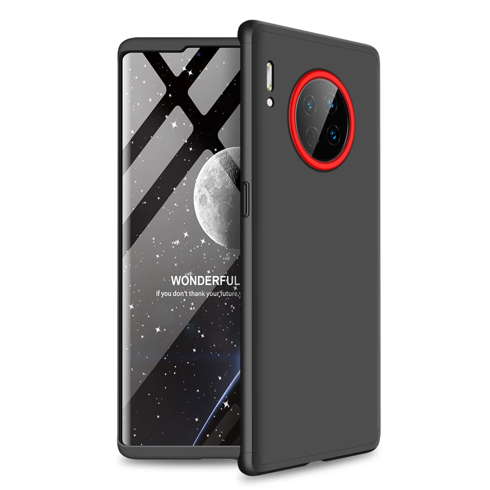 Чехол на 360 градусов для huawei mate 30 Pro, чехол 3 в 1, Жесткий Защитный матовый чехол из поликарбоната для huawei mate 30Pro 5G, чехол на заднюю панель телефона 6,53" - Цвет: Red eye black
