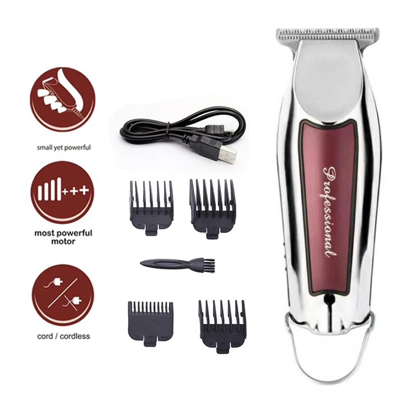 Триммер для волос профессиональная электрическая машинка для стрижки волос USB триммеры Мужская Беспроводная Машинка для стрижки