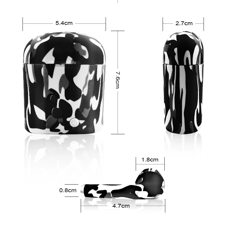 i7s Tws Mini Coloured Drawing Bluetooth Earphones Wireless In Earphones Stereo Earphones With Charging Box for iPhone Xiaomi
