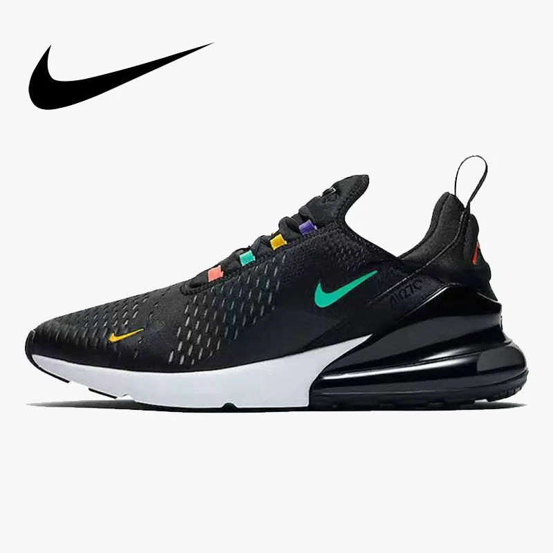 Скидка Оригинальная продукция Nike Air Max 270 Для мужчин, беговые кроссовки, воздух подушки уличная спортивная обувь 2019 новые дышащие эластичные AH8050 023