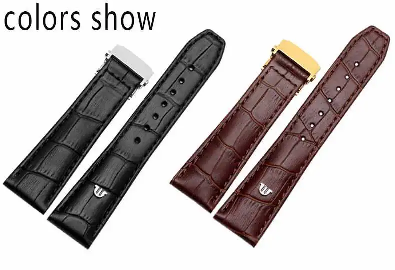 First layer calfskin strap for MAURICE LACROIX Eliros watchband cow genuine leather leather bands 20mm 22mm with folding buckle