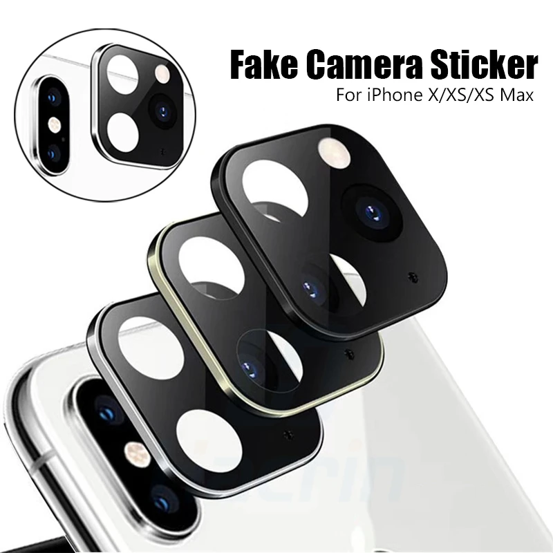 Задняя камера защита объектива для iPhone 11 Pro камера поддельные модифицированные линзы протектор для iPhone X XS MAX поддельные камеры стикер модуль