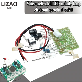 

Electronic Funny Kit Voice Control Melody lamp LED Melody Light DIY Production Suite Learning Electronic Kits PCB laboratory