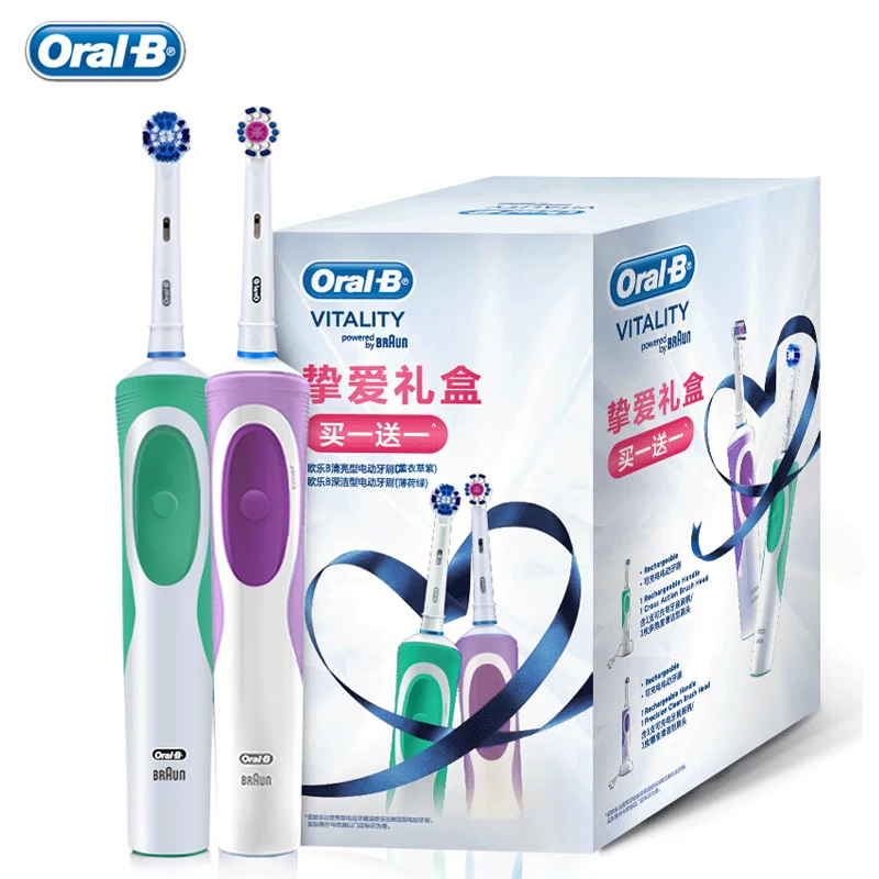Oral B электрическая зубная щетка вращающаяся Vitality перезаряжаемая гигиена полости