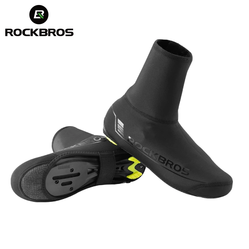 ROCKBROS Cycling Shoe Covers Winter Warm Waterproof Black Protector Overshoes 