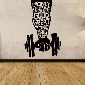 Gorilla Gym Vinyl Wall Sticker Boost Fitness Motivation Muscle