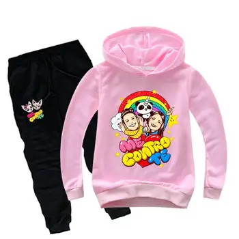 

Hot Cartoon Me Contro Te Hoodie+pants 2 Pcs Suits Children Clothing Sets Spring Autumn Baby Girls Tracksuits Kids Girls Clothes