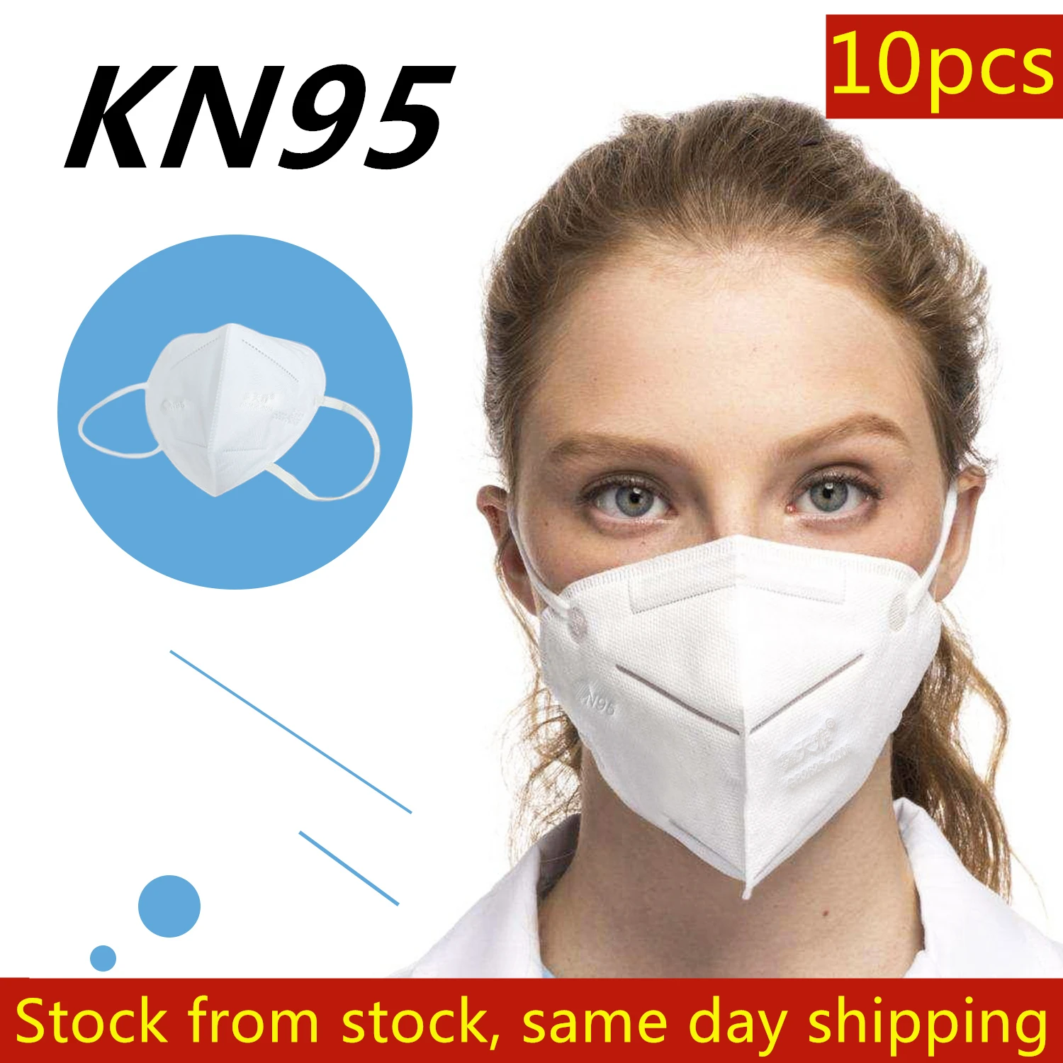 

5pcs 10pcs Anti-Dust Dustproof Disposable Earloop Face Mouth Masks Facial Protective Cover Masks KN95 Masks