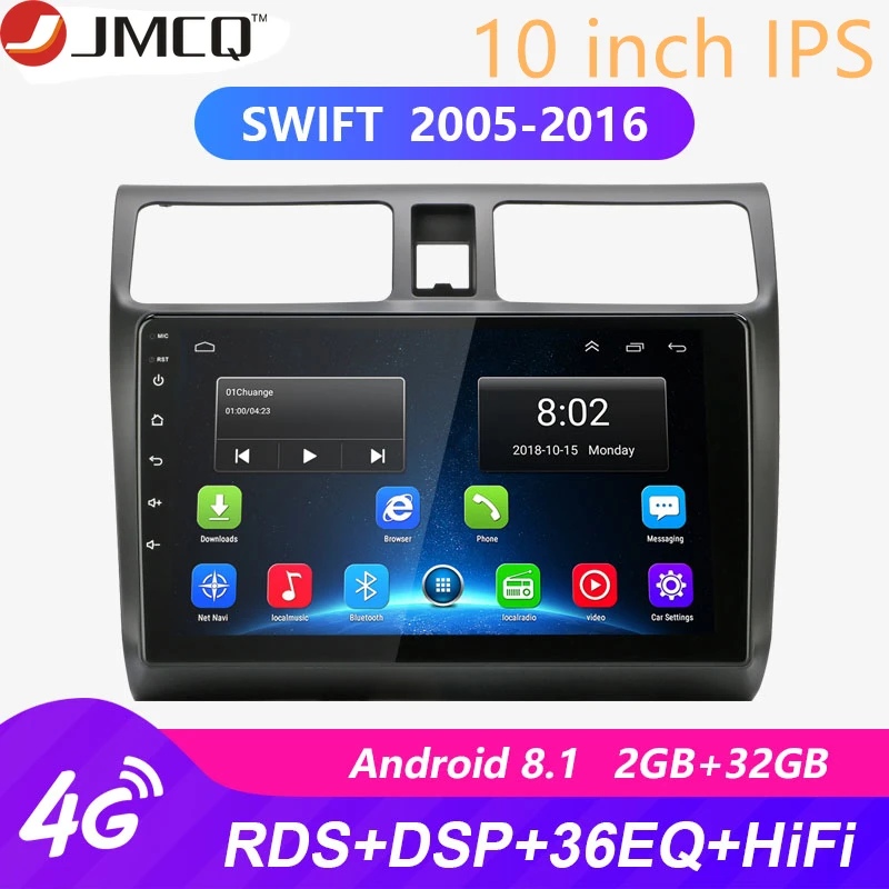 

10.1" Android 8.1 4G NET Car Stereo GPS Navigation Multimedia Player For Suzuki Swift 2005-2018 Head Unit RDS DSP AHD Reverse