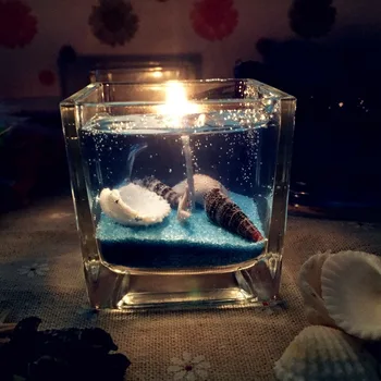 

Diy jelly candle marine material package crystal candle set square cup raw material color wax handmade