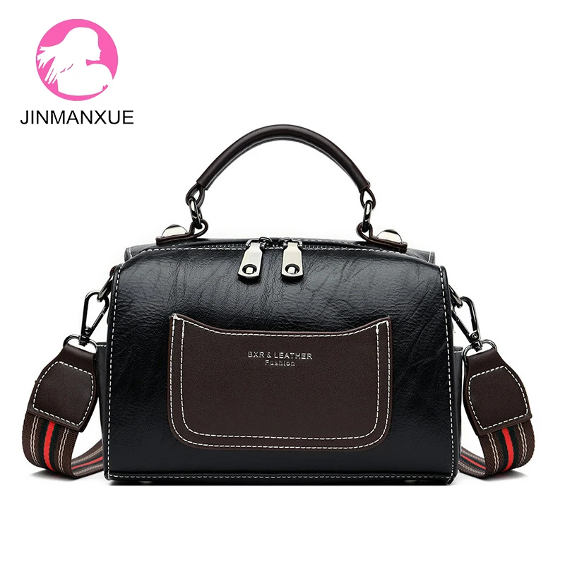 

Fashion Boston Bag Leather Purses And Handbags Retro Satchels Shoulder Bag Tote Bags For Women