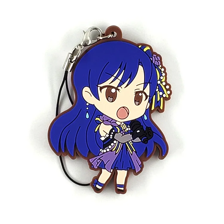 Idolm ster Золушка оригинальная японская аниме фигурка резиновая силиконовая подвеска на мобильный телефон/брелок/ремешок D447