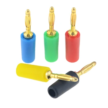

5PCS Gold-plated 2MM Small Banana Plug 2mm Lantern Head Welding For Experiment Test Line Insulation Panel Plug Banana Socket