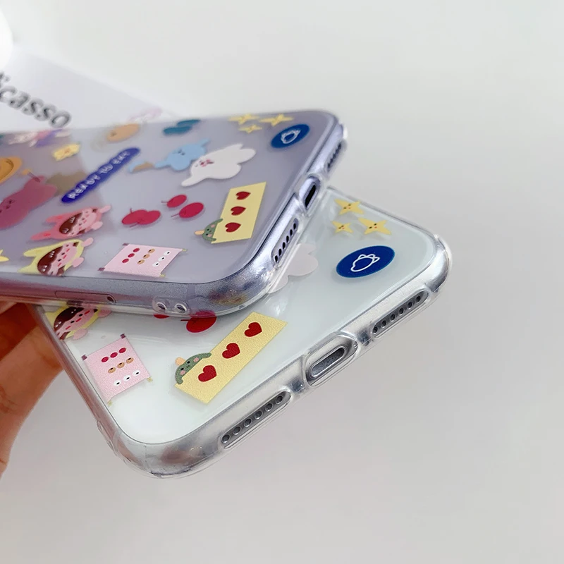 Чехлы для телефонов с милым мультяшным медведем для iPhone 11Pro Max 6 6s 7 8 Plus X Xs Max Xr 11 Pro, мягкие чехлы из ТПУ