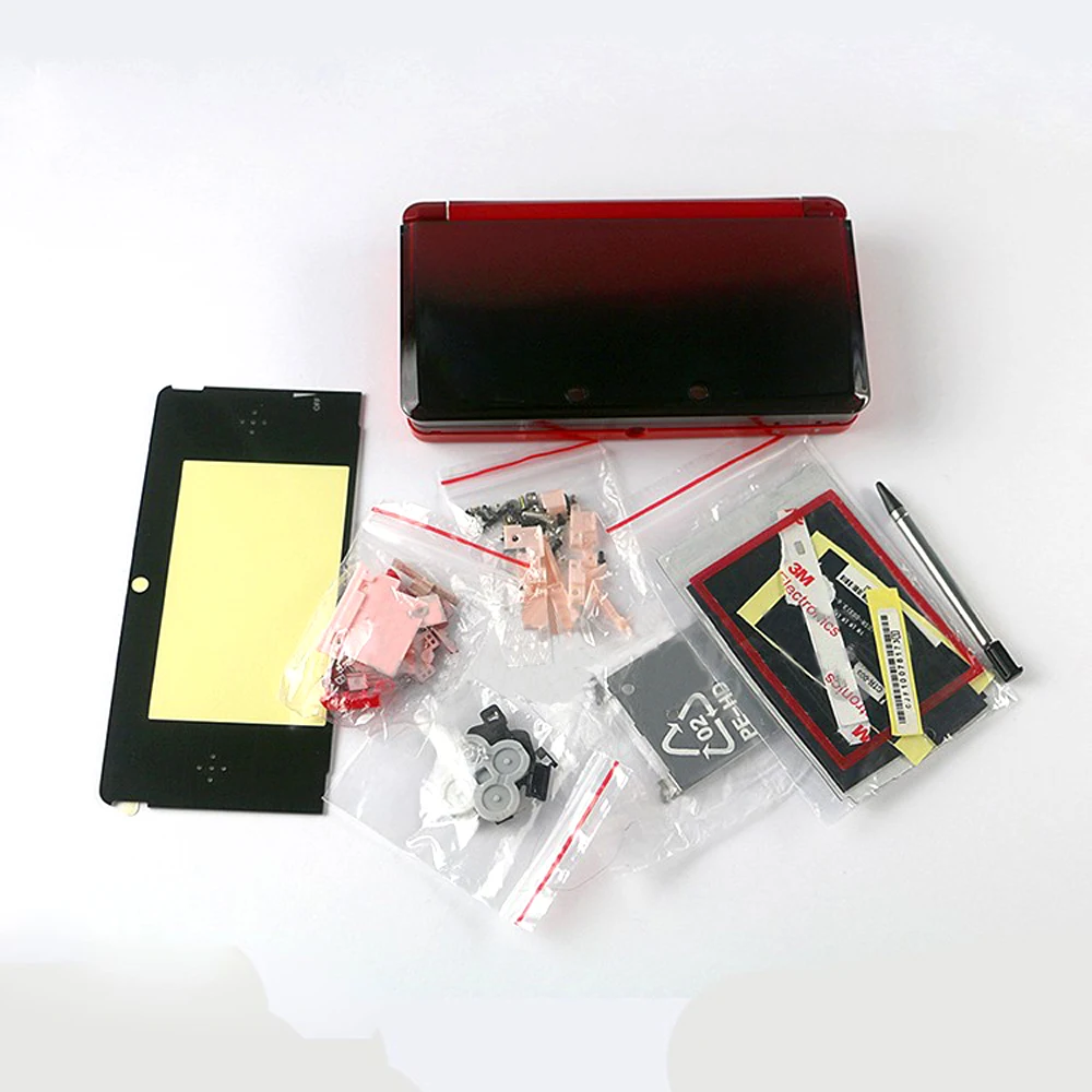 Habitação Completa Case Capa com Botões Tela Lente Adesivo Nintendo Antigo 3ds Game Console Cores
