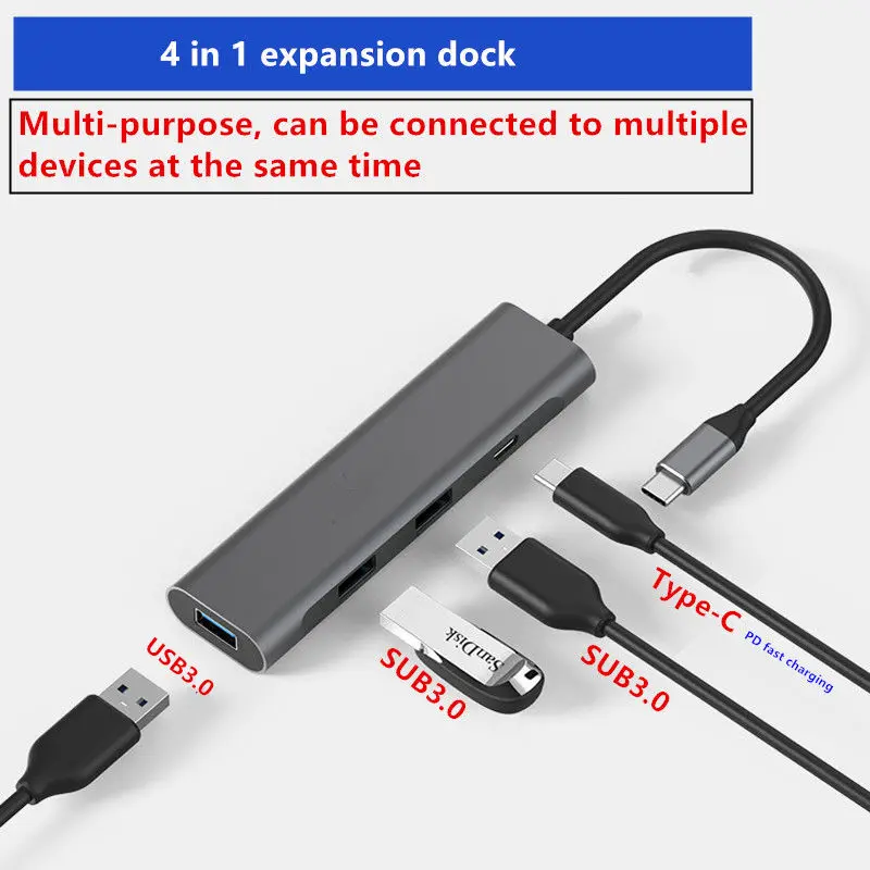 Многофункциональная Тип-C интерфейс концентратор HDMI USB3.0 SD карты памяти для Apple huawei Mac Book Xiaomi Тетрадь Коврики 10 Pro samsung S8 9