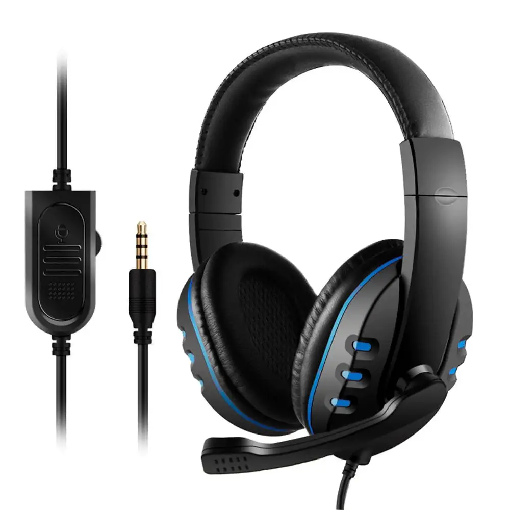 3 5mm Wired Headphones Gaming Gamer Headset Game Earphones with Microphone Volume Control for Tablet PC Xbox One