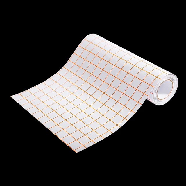 Self-adhesive PVC Clear Transfer Paper with Grid Alignment for Cricut  Adhesive Vinyl Transfer Sheet for