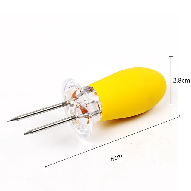 2Db Rozsdamentes Acél Kukorica Villák Tartó Bbq Prongs Skewers Fork Hot Dog Fruit Desszert Cake Villa Asztali Edények Konyhai Eszköz Szerszám - Image 6