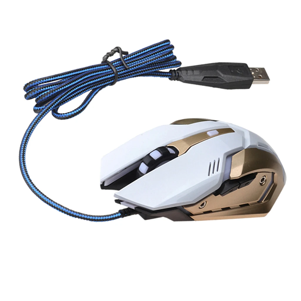 Professional Gaming Mouse Mice with LED Backlit Wired Ergonomic 7-Button Optical Mouse For PC Computer Laptop Desktop Mouse
