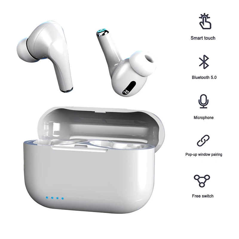 Беспроводные bluetooth наушники с микрофоном шумоподавлением tws гарнитура зарядным