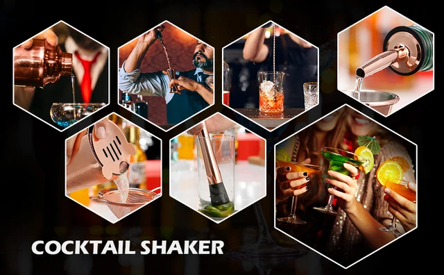 GPPZM Stainless Steel Cocktail Shaker Mixer Wine Martini Boston Shaker For  Bartender Drink Party Bar Tools Hand Cocktail Shaker 400ML