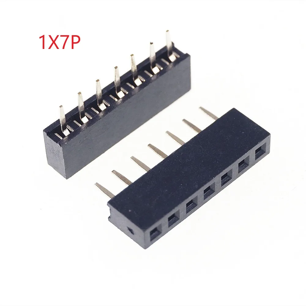 20 шт. 1x7 P 7 Pin 2 0 мм PCB Женский Заголовок штыревые заголовки однорядные прямые через