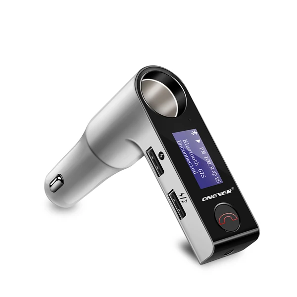 Onever G7S Bluetooth автомобильный комплект музыкальный плеер fm-передатчик модулятор с 3.1A двойной USB Автомобильное зарядное устройство прикуриватель - Название цвета: silver