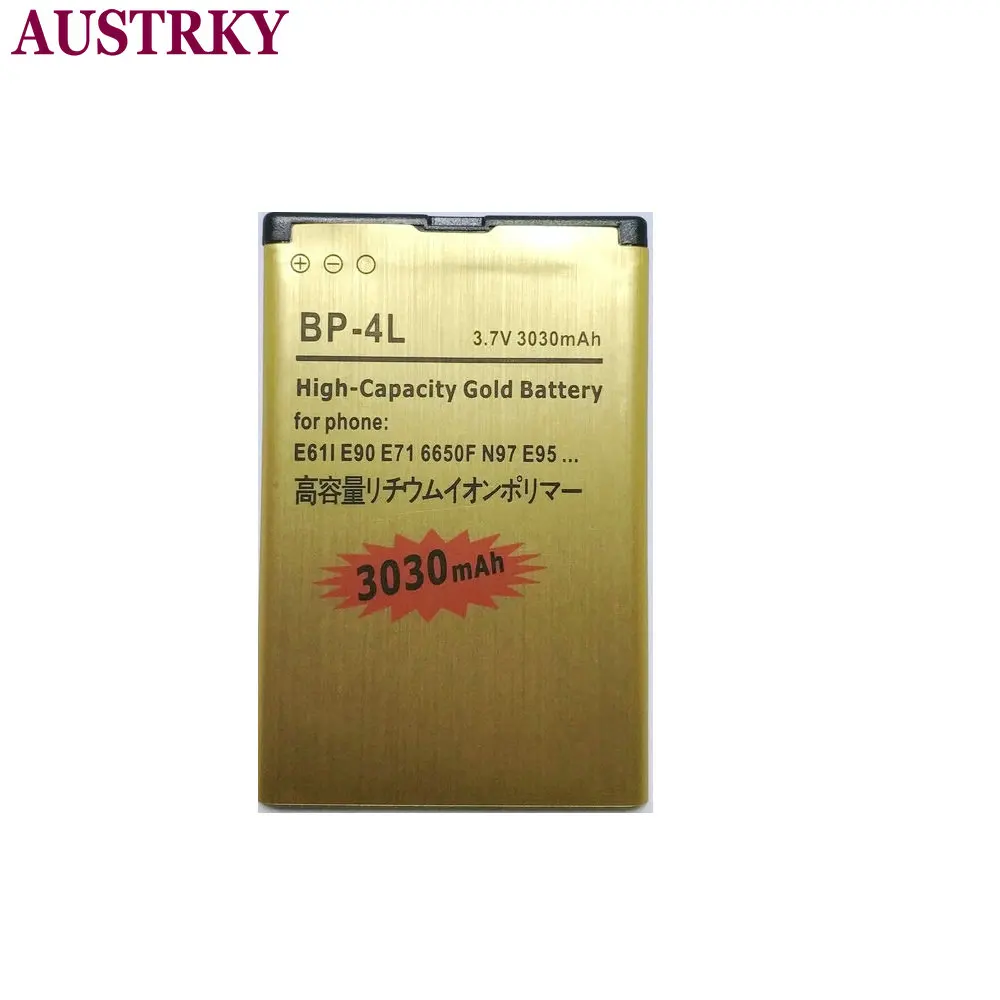 Аккумулятор BP4L BP 4L для Nokia E61i E63 E90 E95 E72 E52 E71 6650F N810 N97 новый 3030 мАч высокое качество