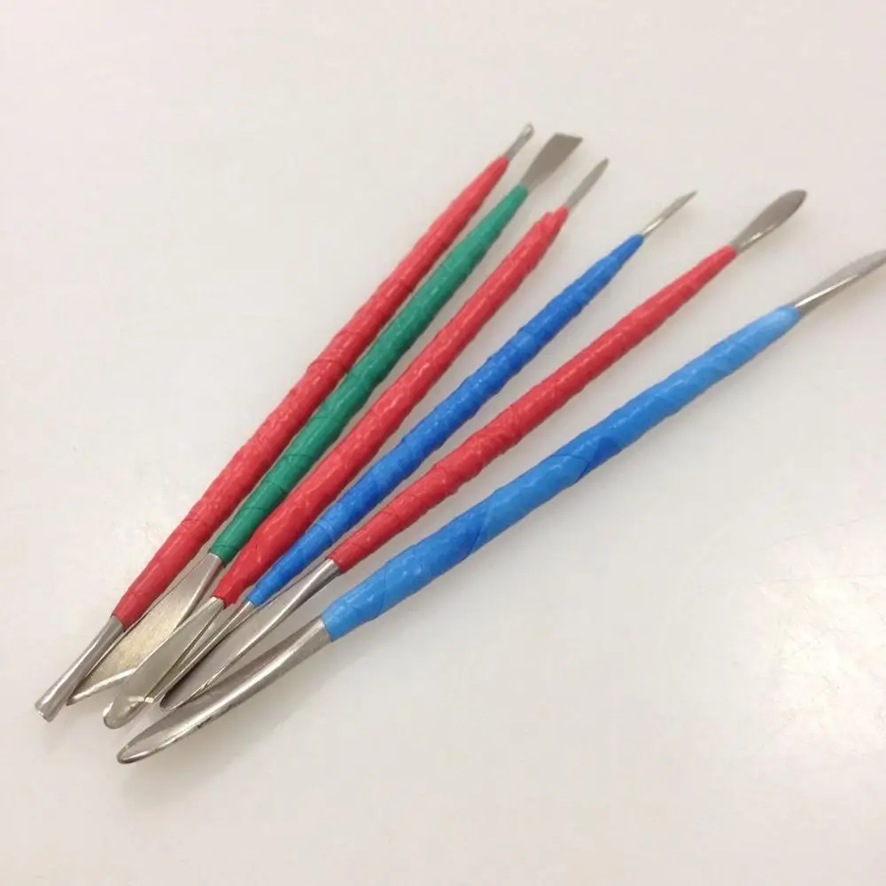 6pcs/set Cay Tools Pottery Sculpture Handmade Art DIY Fimo Clay Tool Stainless Steel Double Heads Handicraft Tools Polymer Clay