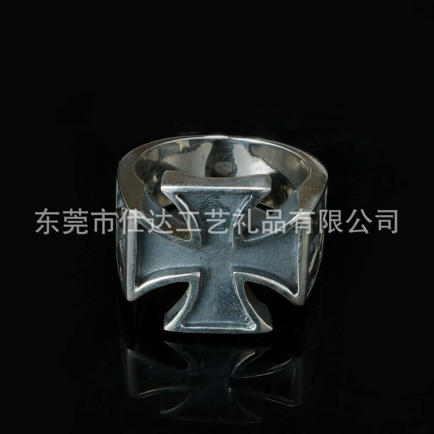 

S925 Fine Silver Cross Ring Retro SDA Homestead Europe And America Small Jewelry Sterling Silver Ring Customizable