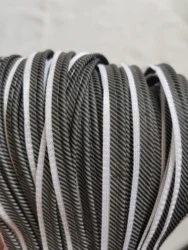 Bande de tissu sergé à rayures réfléchissantes, 5 mètres, pour couvrir les bords des vêtements et accessoires de vêtements 