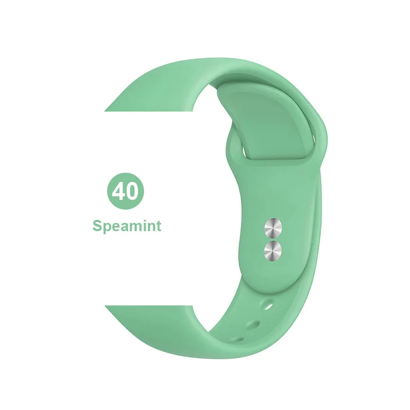 40 Силиконовый спортивный ремешок для часов Apple Watch 5 4 3 2 1 38 мм 42 мм ремешок для часов iwatch 40 мм 44 мм силиконовый браслет - Цвет ремешка: 40