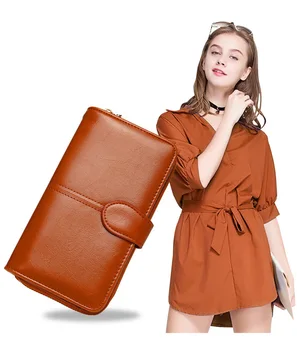 

2020 Womens long vintage wallet PU leather high quality Coin Purse female card holder ladies Classic Clutch Money and phone Bag