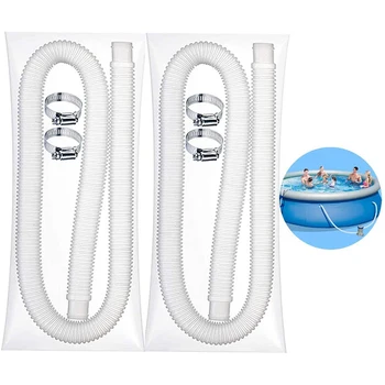 

Swimming Pool Replacement Hose Durable Soft Filter Pump Hose With 4 Metal Clamps Pool Hose Outdoor Hot Tubs Accessories Dropship