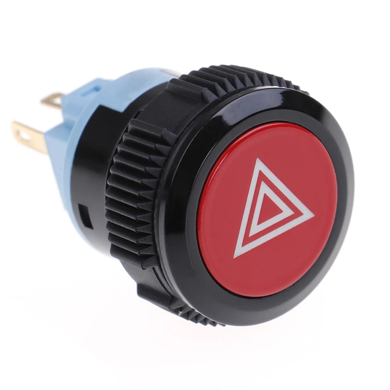 22 мм устройство переключатель автомобиля кнопка двойной проблесковый переключатель кнопка пуска 12 В/24 В с светильник самоблокирующийся Предупреждение ющий Символ Кнопка