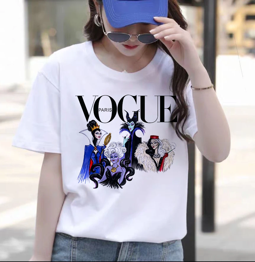 

Cartoon Cartoon T-shirt Magic Changing Queen Printed Short Sleeve Top Street Casual Trend printed T-shirt