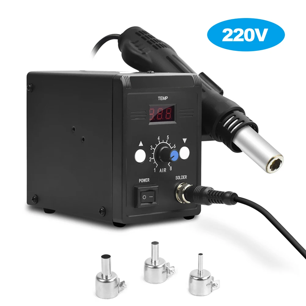 2 в 1 Цифровой горячего воздуха-Пистолеты выпаивания горячим воздухом под контролем Температура обслуживание машины горячего воздуха-Пистолеты